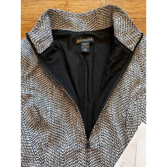 Athleta Delancey Textured Dress Braiden Black NWT XXS $169‎ Sporty Flattering - Picture 8 of 9